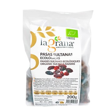 Pasas sultanas ecológicas 200 g de La Grana - Ecoalimentaria