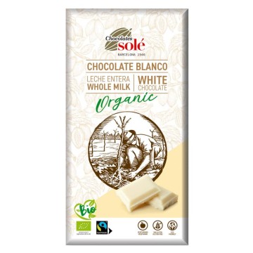 Chocolate blanco ecológico 100 g de Chocolates Solé - Ecoalimentaria