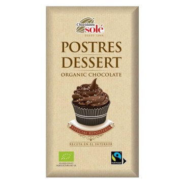 Xocolata postres ecològica 200 g de Chocolates Solé - Ecoalimentaria