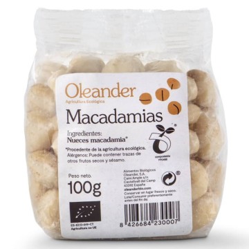 Macadàmies ecològiques 100 g d'Oleander - Ecoalimentaria